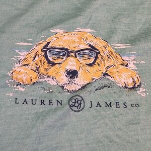 Lauren James Shirt Men's Medium Shades & Sand Golden Retriever Long‎ Sleeve